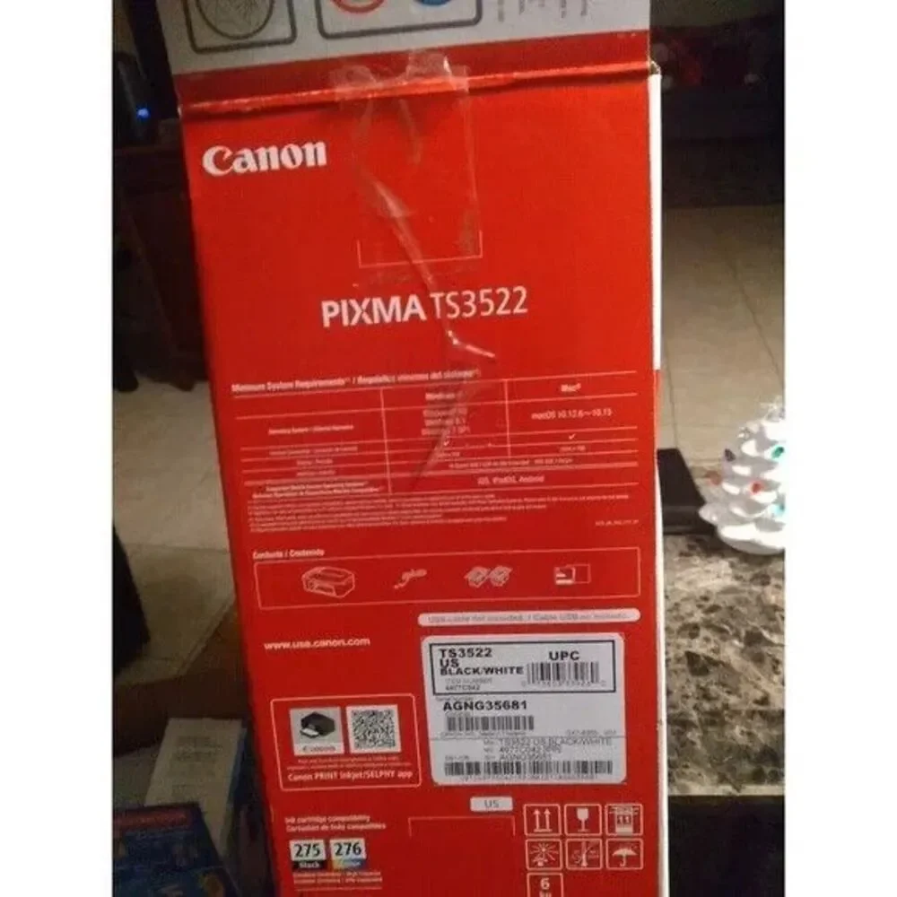 Canon PIXMA TS3522 All-in-One Wireless InkJet Printer with Print, Copy and Scan